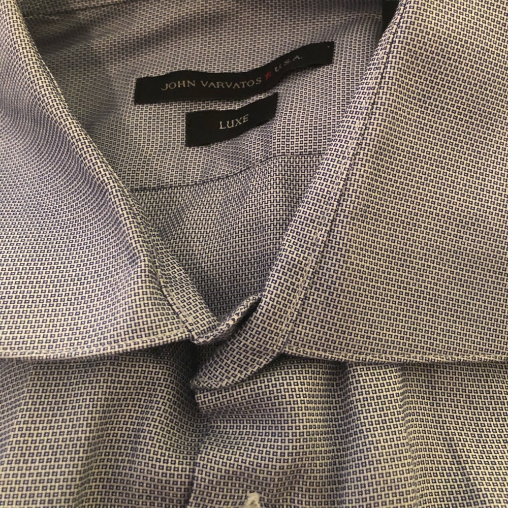 John Varvatos Luxe Pattern Button Down Shirt Size… - image 2